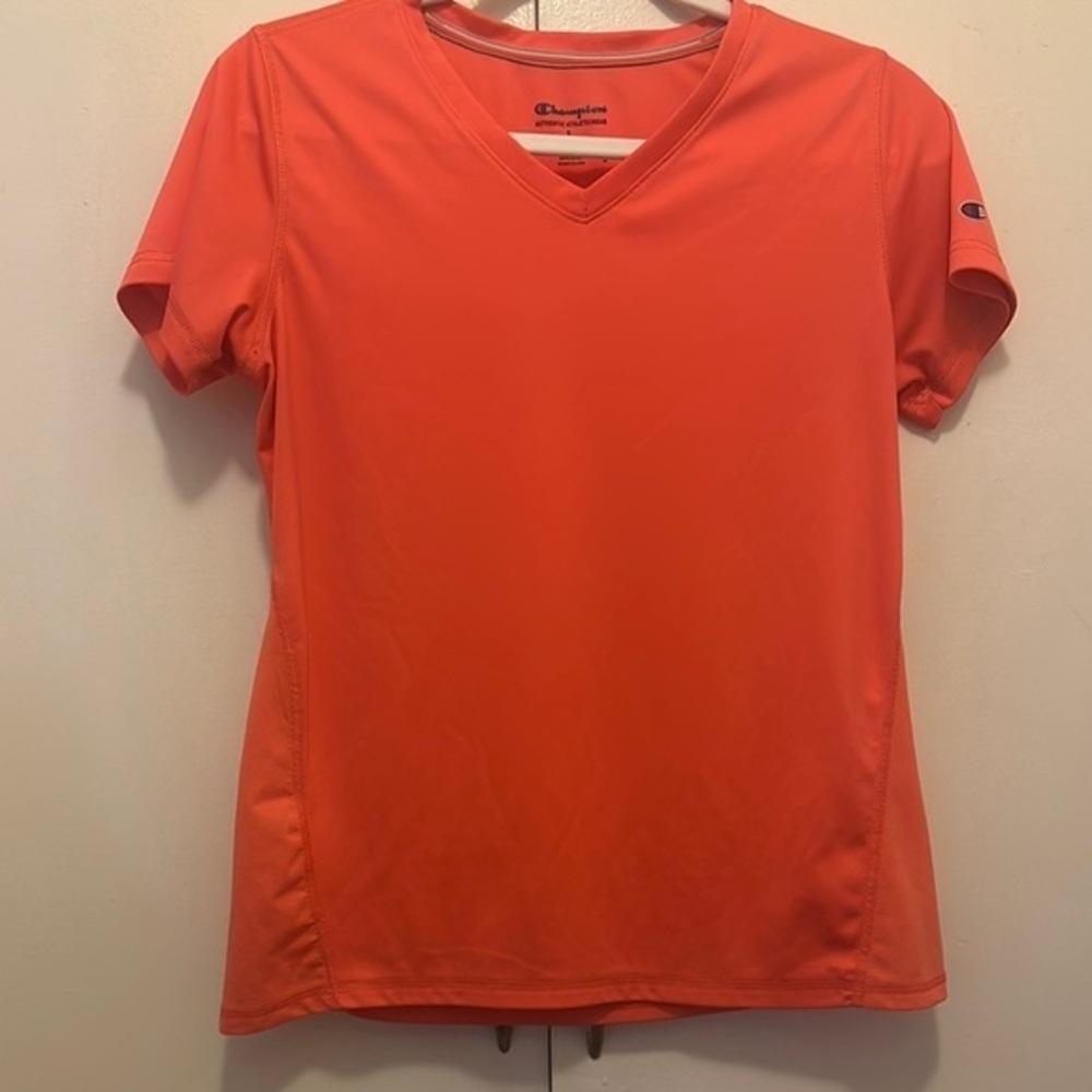 Champion Women's Orange V-Neck Top